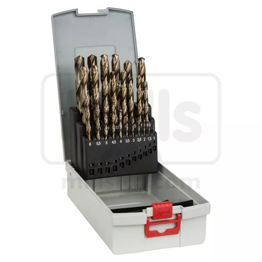 Bosch 25 Piece HSS Cobalt ProBox Metal Drill Set 1-13mm