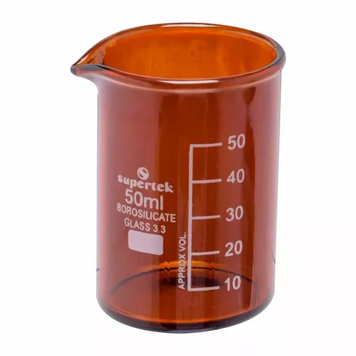 AMBER BEAKER LOW FORM 50ML