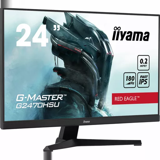 iiyama G-MASTER Unleash your full gaming potential with the Fast IPS G2470HSU Red Eagle