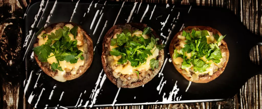 Air Fryer Stuffed Mushrooms