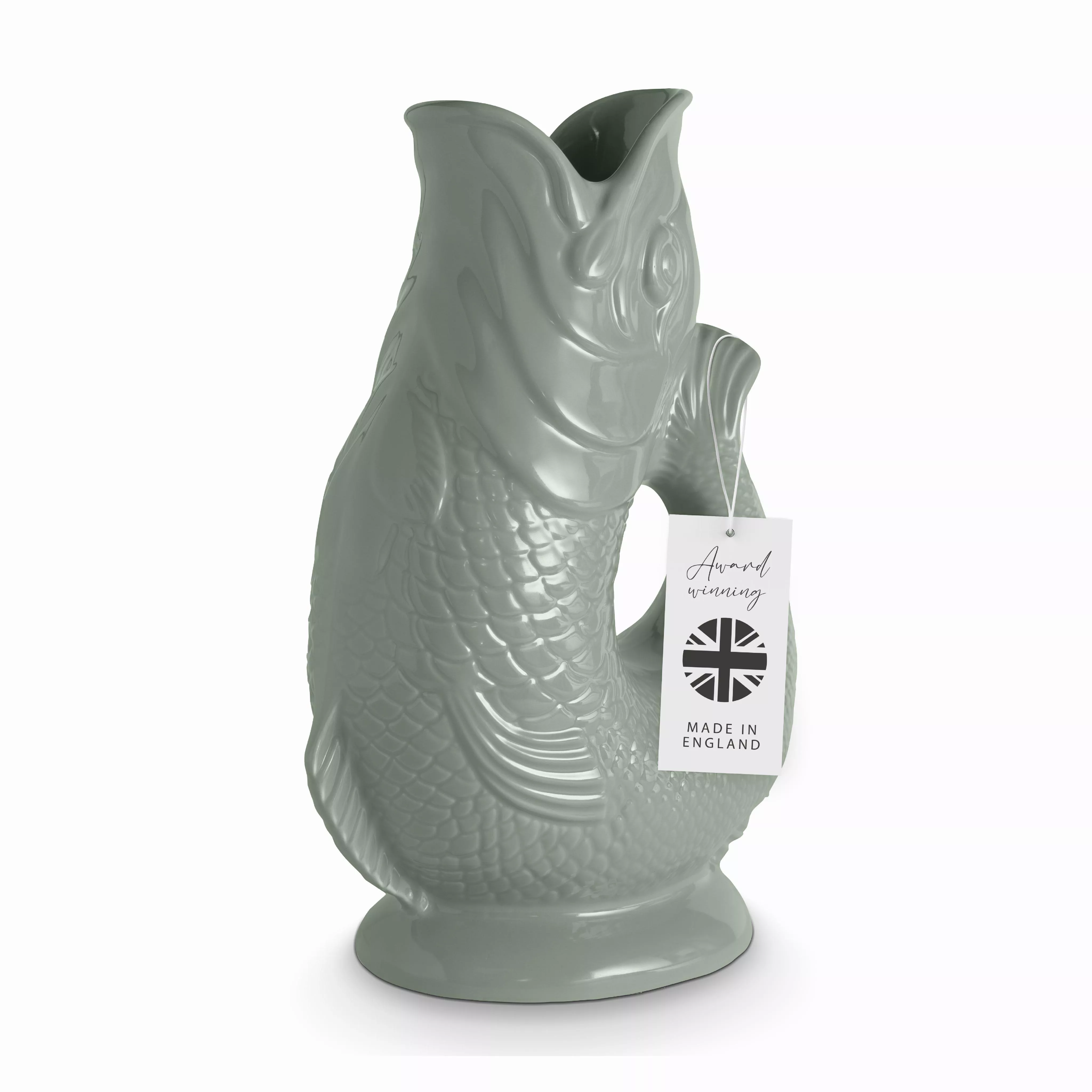 The Wade Fish Jug in Sage 1.2 Litre