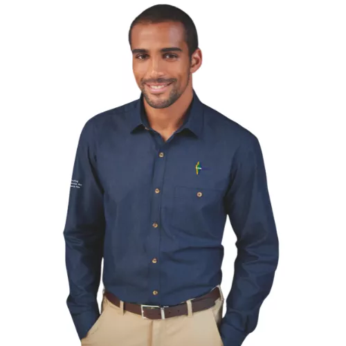 Wave Staffing Mens Jasper Long Sleeve Denim Shirt