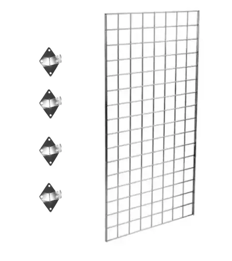4ft Gridwall Display with Wall Mounting Brackets