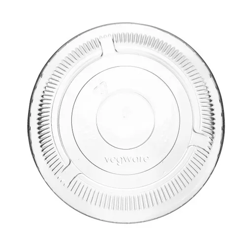 VEGWARE 96-SERIES PLA FLAT LID NO HOLE (1X1000)
