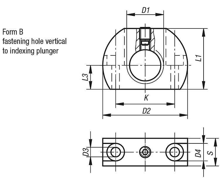 Mounting Bracket. For M12 x 1.5 Pitch Thread. Steel.