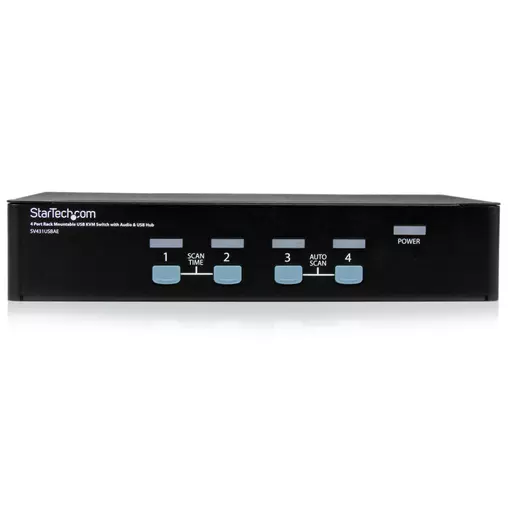 StarTech.com 4 Port Rack Mountable USB KVM Switch with Audio & USB Hub