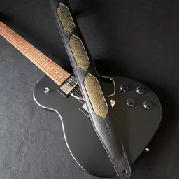 GS59 black gold croc guitar strap 3.jpg