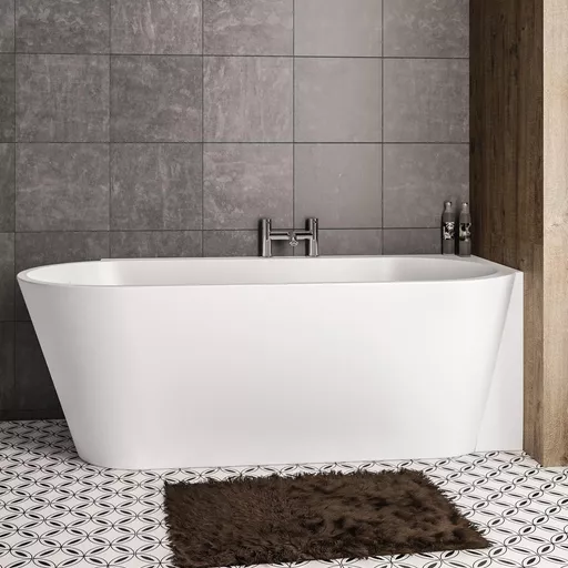 Bray 1600x780x580mm Right Hand Bath - White