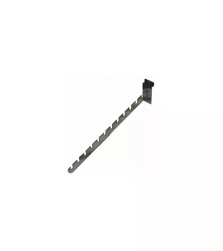 Chrome Sloping Flat Arm with 12 Notches for Slatwall