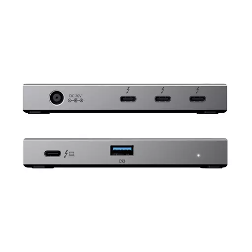 ALOGIC TB4H3TB interface hub Thunderbolt 4 40000 Mbit/s Black, Grey