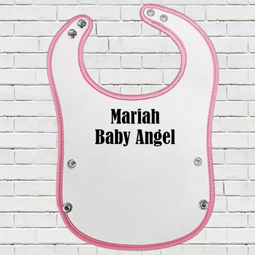 Create your own personalised bib with custom name and text