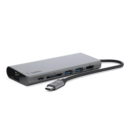 Belkin F4U092BTSGY notebook dock/port replicator USB 3.2 Gen 1 (3.1 Gen 1) Type-C Grey