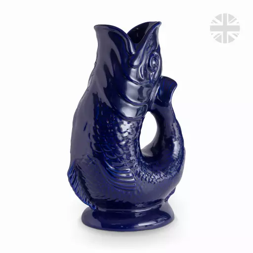The Wade Fish Jug In Cobalt 0.6 Litre