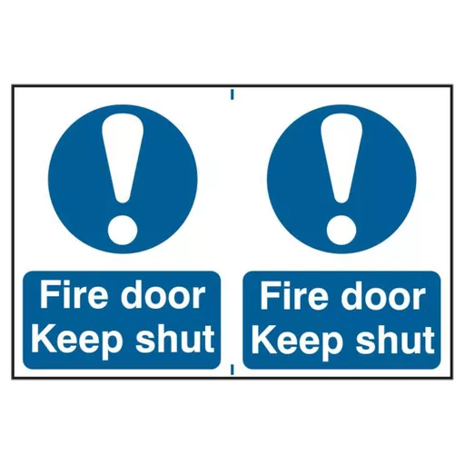 ASEC `Fire Door Keep Shut` 200mm x 300mm PVC Self Adhesive Sign