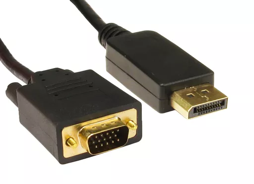 Cables Direct HDHDPORT-VGA-2M video cable adapter VGA (D-Sub) DisplayPort Black