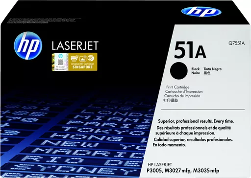 HP Q7551A/51A Toner cartridge black, 6.5K pages ISO/IEC 19752 for HP LaserJet P 3005