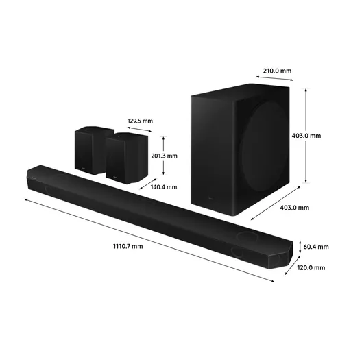 Samsung HW-Q930B/XU soundbar speaker Black 9.1.4 channels 540 W