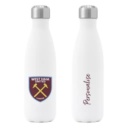 West Ham United FC Crest Insulated Water Bottle - White