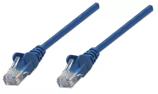Intellinet Network Patch Cable, Cat5e, 5m, Blue, CCA, U/UTP, PVC, RJ45, Gold Plated Contacts, Snagless, Booted, Lifetime Warranty, Polybag