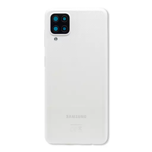 Back Cover w/ Camera Lens (Service Pack) (White) - For Galaxy A12 (A125)