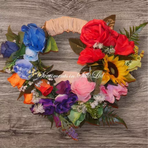 Rainbow Wreath  Door Hanger - Decorative Wall hanging - gift