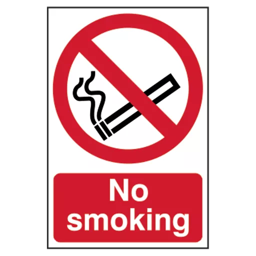 ASEC `No Smoking` Sign 200mm x 300mm