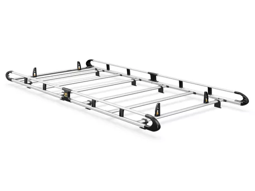 Volkswagen Crafter 2017- L3, H2 Twin Rear Doors - ULTI Rack+ (Aluminium) - 6 Bar Roof Rack