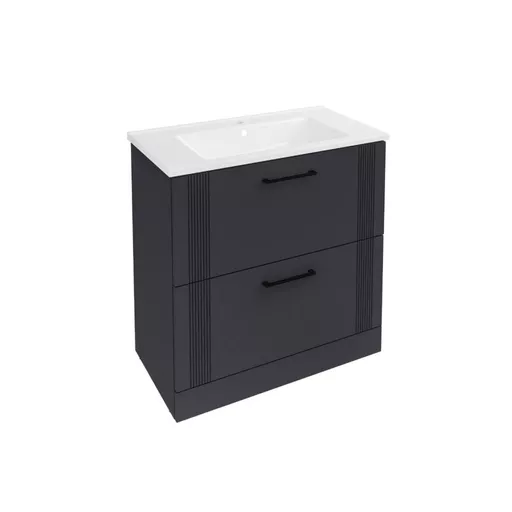 Cranham 80cm Floorstanding Vanity Unit - Matt Anthracite