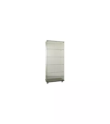 Wenge Tower Showcase - Full Glass Display Cabinet 80cm x 40cm x 180cm
