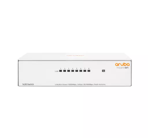 Aruba Instant On 1430 8G Unmanaged L2 Gigabit Ethernet (10/100/1000) White