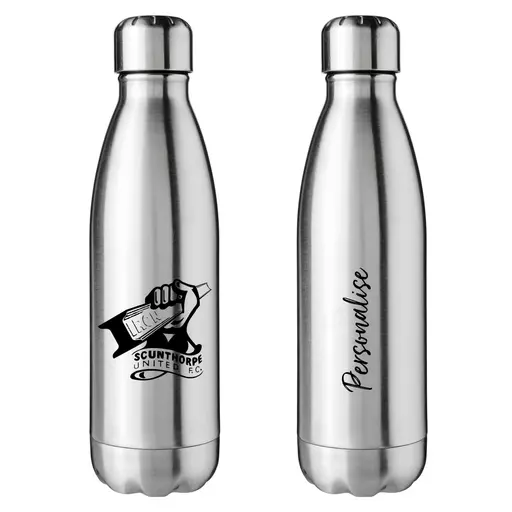 Scunthorpe United FC Crest Silver Insulated Water Bottle.jpg