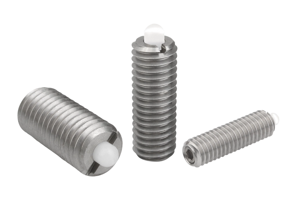 K0320 Inch - Spring Plungers With Hex Socket And POM Thrust Pin In Stainless Steel
