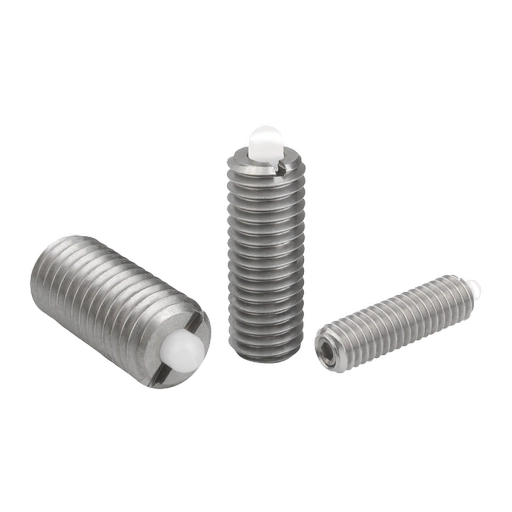 K0320 Inch - Spring Plungers With Hex Socket And POM Thrust Pin In Stainless Steel