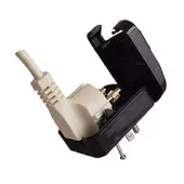 Earthed Schuko Plug to USA 3 Pin Plug (SAP3), Black