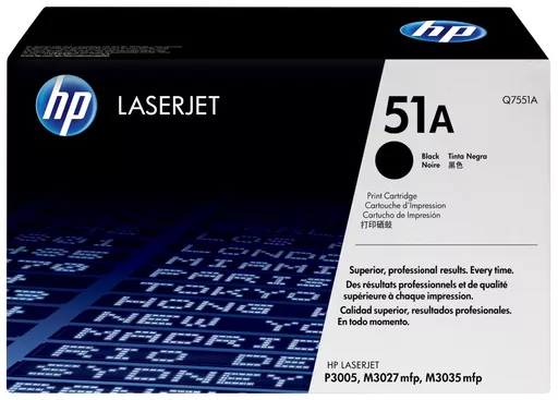 HP Q7551A/51A Toner cartridge black, 6.5K pages ISO/IEC 19752 for HP LaserJet P 3005