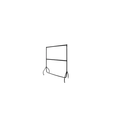 2 Tier 4ft Black Heavy Duty Clothes Rail with 45cm Extension Posts & Center Bar