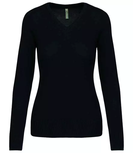 Kariban Ladies Cotton Acrylic V Neck Sweater