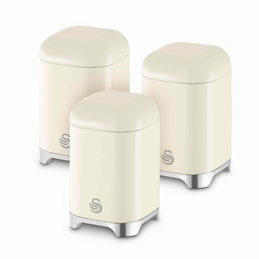 Swan Cream Solace Set Of 3 Canisters