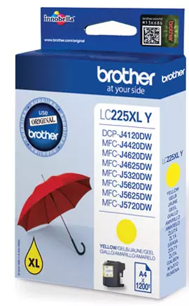 Brother LC-225XLY Ink cartridge yellow, 1.2K pages ISO/IEC 24711 11.8ml for Brother MFC-J 4420/5320
