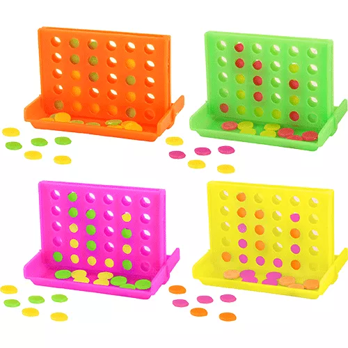 Neon Mini Four In A Row Game - Pack of 52