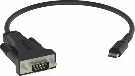 Vision TC-USBCSER/BL serial cable Black RS-232 USB-C