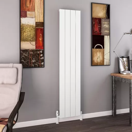 Charlton 1800 x 375 Aluminium Radiator Matt White