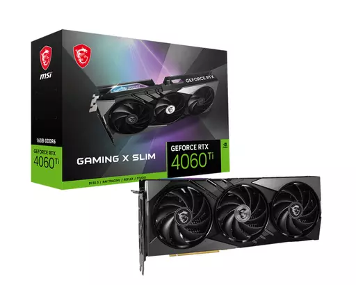 MSI GEFORCE RTX 4060 Ti GAMING X SLIM 16G graphics card NVIDIA 16 GB GDDR6