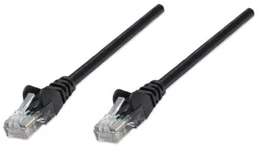 Intellinet Network Patch Cable, Cat5e, 2m, Black, CCA, U/UTP, PVC, RJ45, Gold Plated Contacts, Snagless, Booted, Lifetime Warranty, Polybag