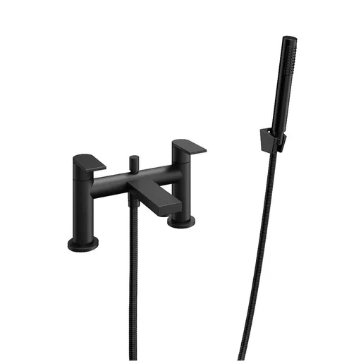 Westbury Bath Shower Mixer Tap (BSM) Including handset & holder -   Matt Black