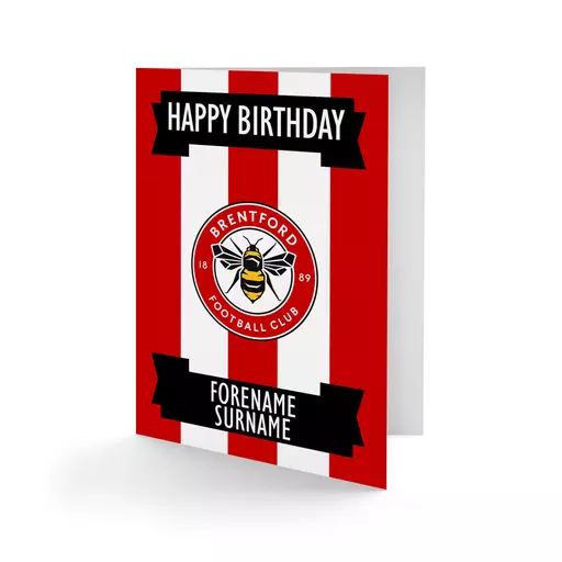 Brentford FC Crest Birthday Card
