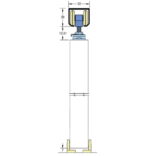 ASEC Single Run Sliding Door Gear