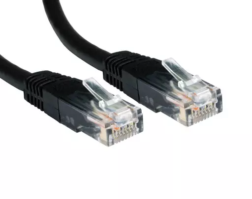 Cables Direct 0.25m Cat6, M - M networking cable Black U/UTP (UTP)