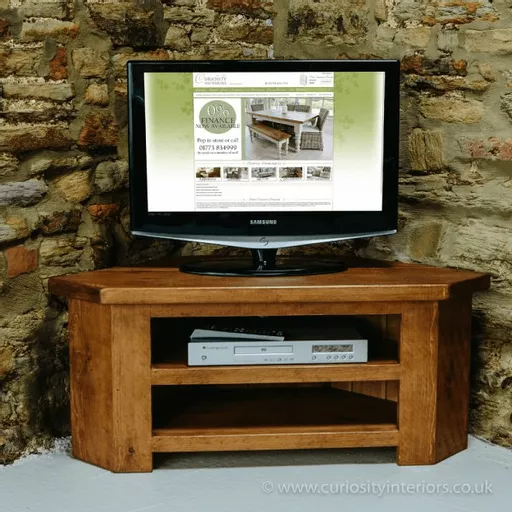 Sherwood Plank Low Corner TV Unit