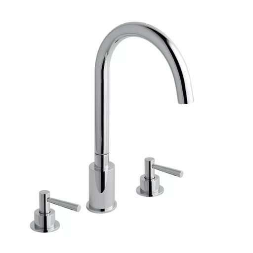 Prado Lever 3 Tap Hole Basin Mixer Tap Chrome